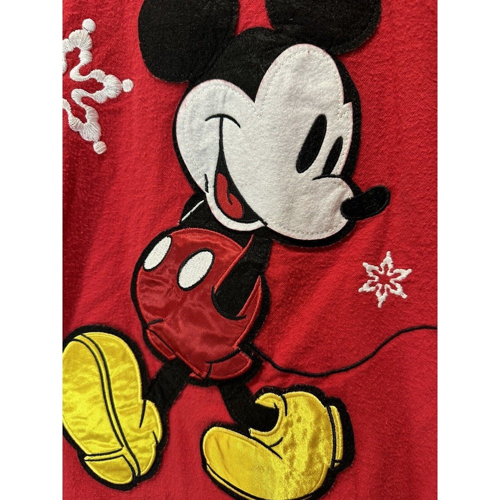 Disney Store Christmas Mickey Pajama Set PJ's Sleepwear Top And Bottom M… - Picture 5 of 15